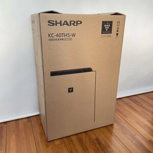 BE28【家電】新品　未使用　SHARP 加湿空気清浄機 高濃度プラズマクラスター7000 ホワイト系 KC-40TH5-W 薄型スリムデザイン シャープ