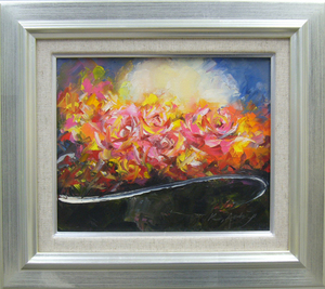 Art hand Auction Peinture à l'huile Imayo Aoki, peinture abstraite, pensées d'une Rose, livraison gratuite, Peinture, Peinture à l'huile, Nature morte