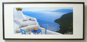Art hand Auction 绘画艺术海报希腊风景爱琴海免费送货, 艺术品, 绘画, 其他的