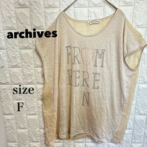 archives アルシーヴ ロゴ 半袖 Tシャツ ラグラン オーバーサイズ F 半袖Tシャツ 半袖 古着