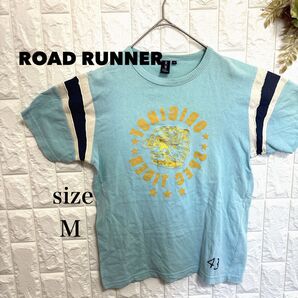 ROAD RUNNER ロードランナー Tシャツ ビンテージ 古着 M 水色 古着 半袖Tシャツ プリント
