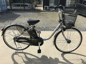 P11 б/у велосипед с электроприводом 1 иен прямые продажи! Panasonic Bb DX серебряный рассылка Area внутри. стоимость доставки 3800 иен . доставляем 