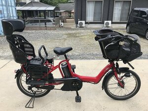 P2 used electric bike 1 jpy outright sales! Yamaha Pas Kiss red rom and rear (before and after) child seat attaching Area inside is postage 3800 jpy . we deliver 