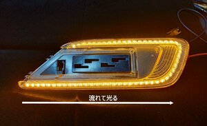 BMW MINI F54　クリアレンズ仕様 LED　流れて光る　シーケンシャル フロントサイドマーカー ウインカー　純正交換タイプ