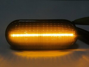 【送料無料】VW フォルクスワーゲン　ファイバーLED　スモーク サイドマーカー ベント Vento　2個1組　新品