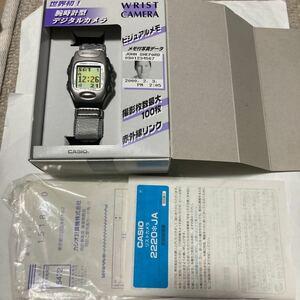 送料無料 CASIO WRIST CAMERA WQV-2B-8JR 箱 説明書付き 稼働品 現状品 カシオ リストカメラ WQV-2 WRISTCAMERA 腕時計 