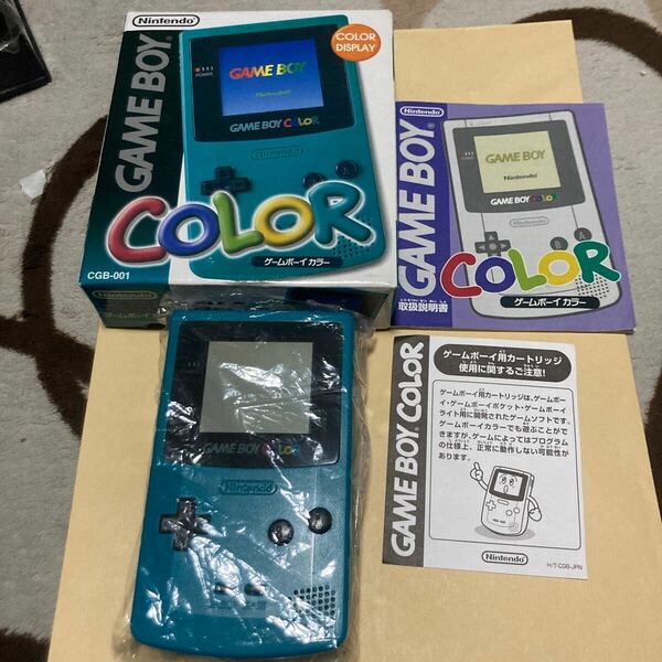 送料無料 GBC ゲームボーイカラー 本体 ブルー 箱 説明書付 CGB-001 GAMEBOY COLOR GB ゲームボーイ カラー ニンテンドー NINTENDO 任天堂