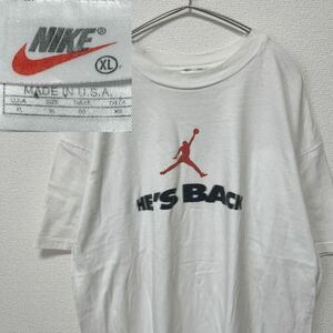 ナイキ NIKE ジョーダン Tシャツ 半袖 90s 古着 白 半袖Tシャツ USA製 XL 