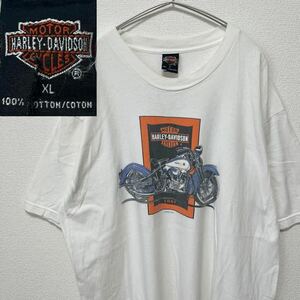 Harley-Davidson ハーレーダビッドソン ビンテージ 古着 白 半袖 Tシャツ アメリカ製 USA製 XL