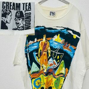 CREAM TEA LONDON クリームティーロンドン 半袖Tシャツ Tシャツ クリーム色 ヴィンテージ アートシャツ