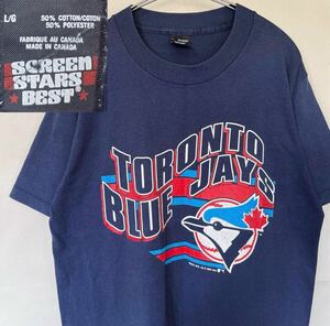 1989年スクリーンスターズベスト MLB 半袖Tシャツ ビンテージ カナダ製　80s ビンテージ 古着 Tシャツ 