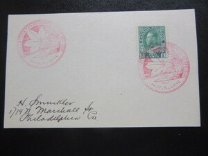  Canada 2 cent stamp . card TATSUTA-MARU place woman . sea kashe
