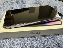 未使用 iPhone 14ProMax 256GB Deep Purple SIMフリー バッテリー100% パープル_画像3