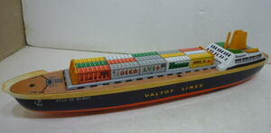 VALTOY LINES VILLA DE BILBAO ブリキ 貨物船 おもちゃ 船