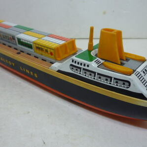 VALTOY LINES VILLA DE BILBAO ブリキ 貨物船 おもちゃ 船の画像2