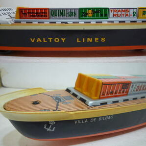VALTOY LINES VILLA DE BILBAO ブリキ 貨物船 おもちゃ 船の画像4