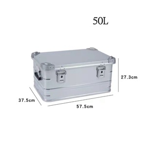  new goods 50L high capacity Mountainhiker light weight Vintage aluminium case gear inserting container camp DULTON retro manner 