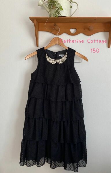 Catherine Cottage キャサリンコテージ ミニワンピース　150 フォーマル　結婚式　発表会　黒