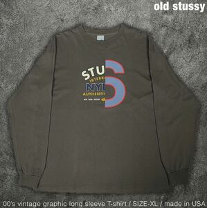 old stussy 00s ビンテージ グラフィック ロンT オールド ステューシー Tシャツ 長袖 