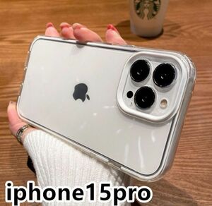 iphone15proケース カーバー TPU 可愛い　お洒落　ホワイト　軽量 ケース 耐衝撃 661