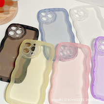 iphone11ケース カーバー TPU 可愛い　透明　波型花　お洒落　軽量 ケース 耐衝撃高品質紫249_画像4