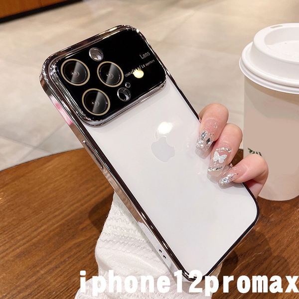 iphone12promaxケース カーバー TPU 可愛い　お洒落　 指紋防止 軽量 耐衝撃 ホワイト1