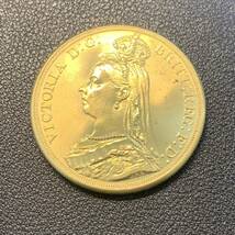 金貨　古銭　1888年　 イギリス　ヴィクトリア女王　竜殺し　クラウン　コイン　硬貨_画像2