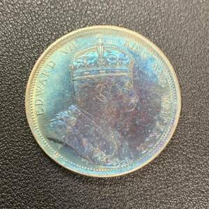 銀貨　古銭　1904年　イギリス領香港　エドワード7世　香港一圓　イギリス国章　クラウン　外国　大型　コイン　硬貨　貿易銀