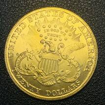 金貨　古銭　アメリカ　1885年　自由の女神　リバティ　エ・プルリブス・ウヌム 合衆爲一　盾　イーグル　1ドル　大型　コイン　硬貨_画像1