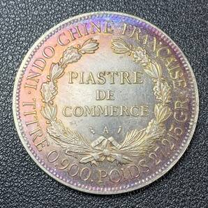銀貨 古銭 フランス領インドシナドル 1886年 自由の女神デザイン コイン 硬貨の画像2