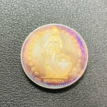 銀貨　古銭　1911年　スイス　ヘルヴェティア　国章　フラン　コイン　硬貨_画像1
