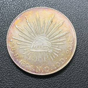 銀貨　古銭　メキシコ　1894年　イーグル　太陽の光　スペイン語「自由」銘　20G　大型　コイン　硬貨