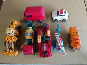 [ Showa Retro / that time thing ] vehicle toy 7 point set 