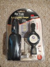 retrak 3in1 コンボ チャージャー RIM blackberry 　ブラックベリー用　充電器　リール式　未使用品　ETCHG31RIMF_画像1