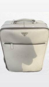  junk Prada PRADA Carry case white high capacity rare thing brand leather business 