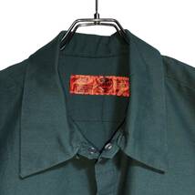 RED KAP 半袖ワークシャツ size 2XL オーバーサイズ ダークグリーン ゆうパケットポスト可 胸 ワッペン HONDA 古着 洗濯 プレス済 f73_画像2