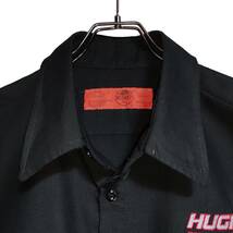 RED KAP 半袖ワークシャツ size XL オーバーサイズ ブラック ゆうパケットポスト可 胸 刺繍 HUGHES 古着 洗濯 プレス済 f85_画像2