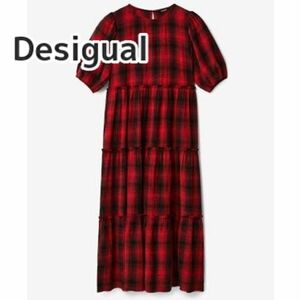 デシグアル Desigual チェック ミディワンピース y2k フェアリーコア