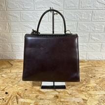 BALLY バリー ヴィンテージ レザー クロコ ハンドバッグ ゴールド金具 ブラウン 鍵付き イタリア製 美品_画像5