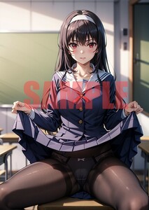 E365 冴えカノ 冴えない彼女の育てかた 霞ヶ丘詩羽 茅野愛衣 同人 A4 イラスト アート ポスター