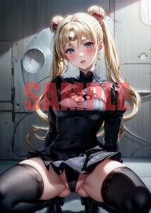 E235 　美少女戦士セーラームーン 月野うさぎ A4サイズ アニメ 同人 イラストアートポスター セーラームーン　2B