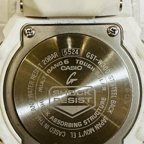 カシオG−SHOCK、GST−W300、アナデジ電波ソーラー腕時計、ホワイトの画像5