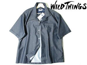  обычная цена 14300 иен # новый товар не использовался быстрое решение! Wild Things Denim рубашка с коротким рукавом NANOTEX WILD THINGS XL размер WT23014KB