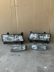 ka96 Mitsubishi Fuso Super Great head light headlamp left right set electric axis adjustment type KOITO 100-87909 114-37186 114-37186