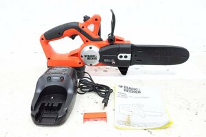 ■美品■ BLACK&DECKER ブラックアンドデッカー 充電式 チェーンソー CCS818-JP バッテリー1個 18V 工具 電動工具