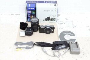 ■基本動作確認済■OLYMPUS オリンパス PEN Lite E-PL3 デジタルカメラ M.ZUIKO DIGTAL レンズ FL-LM1 エレクトロニックフラッシュ カメラ