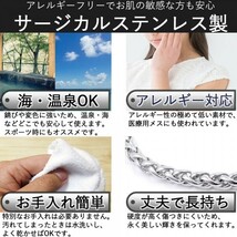 日本製 喜平 ネックレス 6面カット チェーン サージカルステンレス アレルギー対応 幅 4ｍｍ 長さ 65cm_画像3