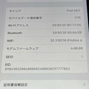 SIMフリー iPad mini(第5世代) WiFi+Cellular 256GB MUXC2J/A A2124 スペースグレイの画像5