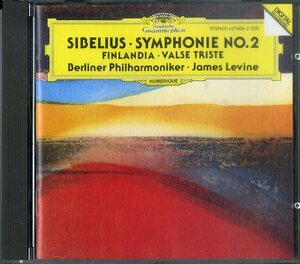 D00146108/CD/ジェームズ・レヴァイン(指揮)「シベリウス 交響曲 第2番 / Finlandia・Valse Triste (437-828-2)」