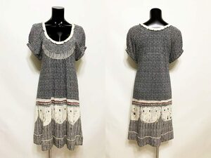 USED * Franche Lippee * женский One-piece платье пуховка рукав оттенок черного M